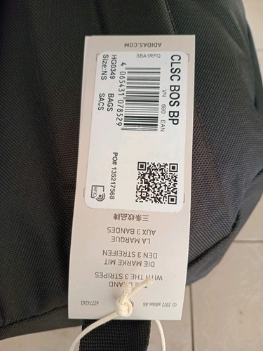 Adidas CLCS BOS Black Backpack. 18 Litres - Picture 4 of 6