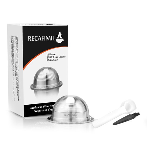 Steel Refillable Coffee Pods Capsules For Nespresso Vertuo Plus Series e - Picture 5 of 8