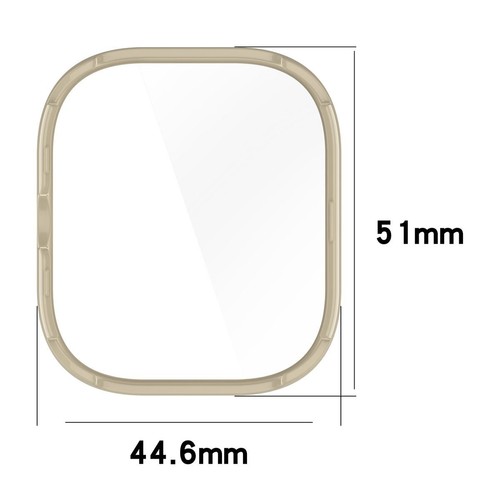 Futerał ochronny ze szkłem do Xiaomi Redmi Watch 5 Bizon Case Cover Etui Pokrowiec Beżowy - Zdjęcie 2 z 8