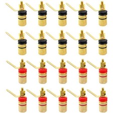 20Pcs Amplifier Speaker Terminal Binding Post 4mm Banana Plug Socket Connector