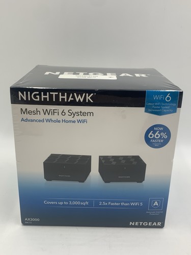 NETGEAR Whole Home Nighthawk Mesh Wifi 6 System Router AX3000 MK72 NEW & SEALED - Picture 2 of 9