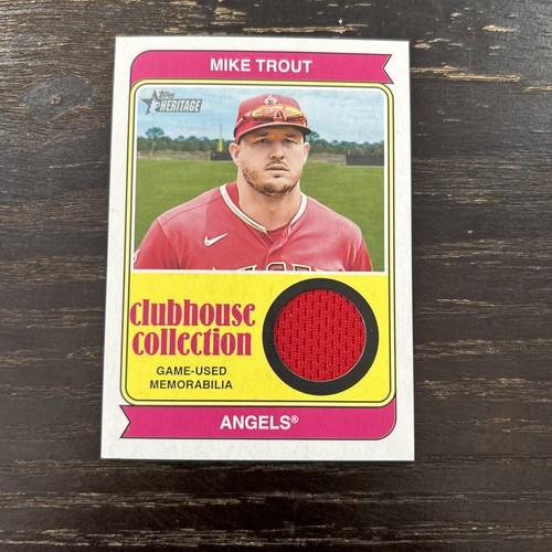 MIKE TROUT - 2023 Topps Heritage - CLUBHOUSE COLLECTION RELIC #CCR-MT - Picture 1 of 2