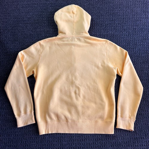 Vintage Polo Ralph Lauren Hoodie Full Zip Up Mens L Plaid Hood Yellow 90s y2k - Picture 4 of 12