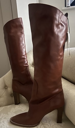 BNWT ZARA LEATHER KNEE HIGH BOOTS SIZE UK 6 EUR 39 £129 - Picture 12 of 12