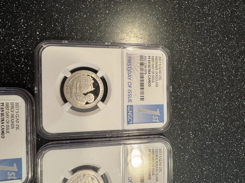 5 - 2017 S Proof Certified Quarter,s NGC PF 69 Ultra Cameo, First Day of Issue! - Image 2 of 4