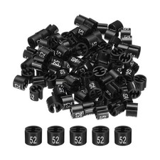 100PCS Clothes Hanger Marker Colored Hanger Sizer Number 52 Black