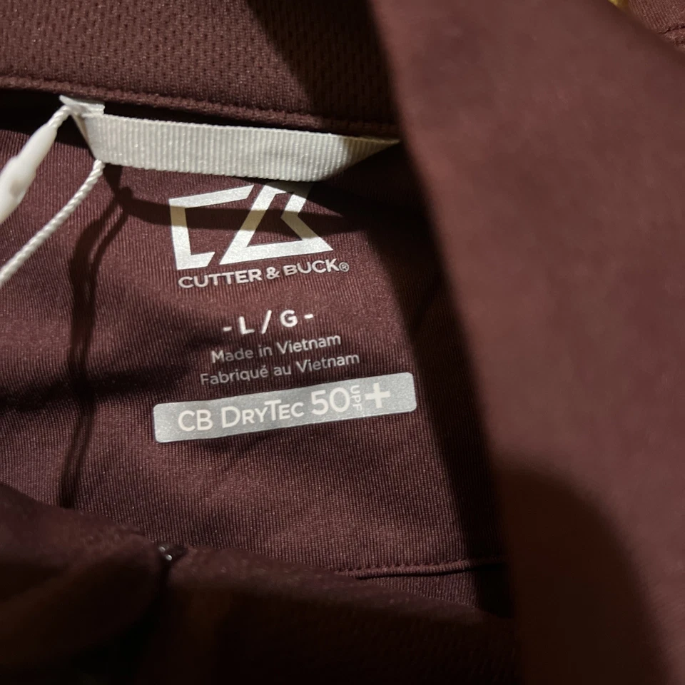 Cutter & Buck CB DryTec Mens Sz Lg 1/4 Zip Long Sleeve Shirt & Free Gift 🎁 - Image 4 of 4