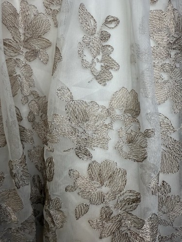 Rare Editions Girls Beige & Gold Floral Sleeveless Formal Party Dress Size 14 - Picture 5 of 6