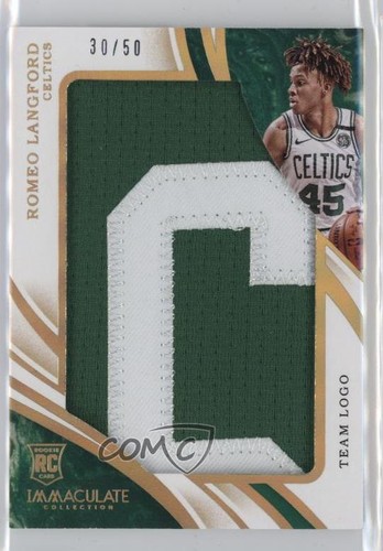 2019-20 Panini Immaculate Team Logo /50 Romeo Langford Rookie Jumbo Patch RC