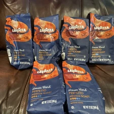 Lot Of 6 Lavazza House Blend Medium Roast Perfetto Ground Coffee 12oz Bag