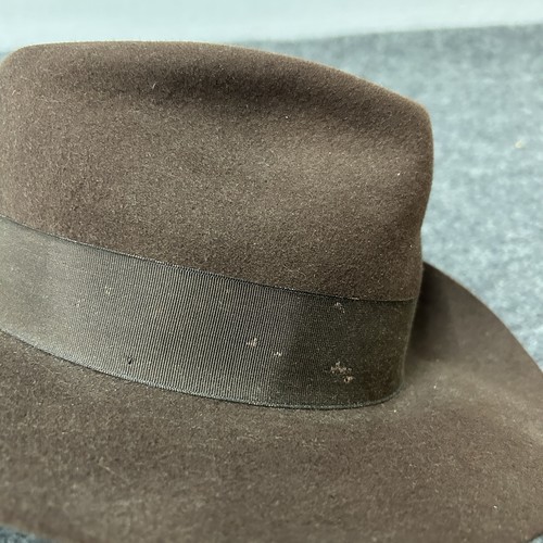 Sombrero Fedora De Lana Indiana Jones De Colección Marrón Mediano Hecho en EE. UU. 1984 Lucasfilm - Imagen 13 de 14
