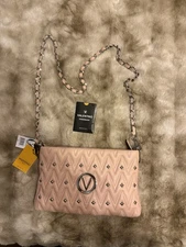 Valentino by Mario Valentino Vanille D Studs Leather Cross Body Handbag , NWT