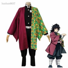 Cosplay Costume Halloween Props Robe Outfit Comics Demon Slayer Tomioka Giyuu