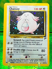 1999/2000 Chansey 3/130 Pokemon TCG Base Set 2 Holo Foil Rare Card