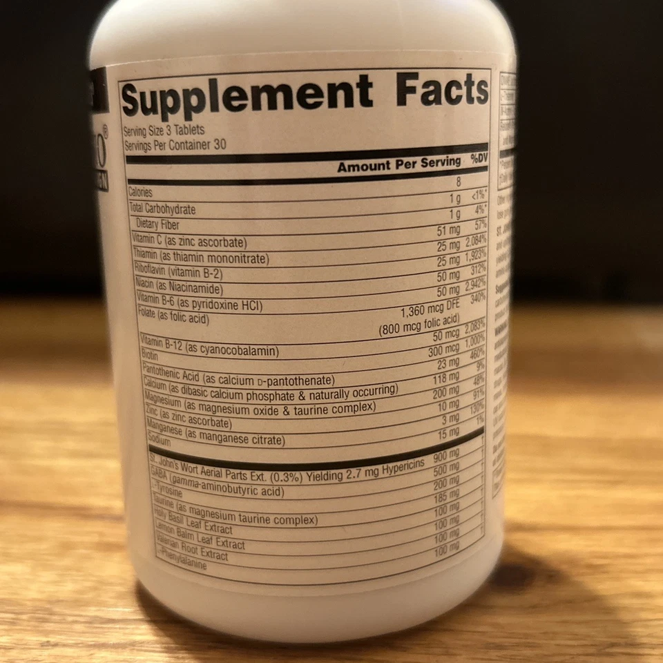 Source Naturals Pensamientos positivos de San Juan, apoya un buen estado de ánimo* - 90 comprimidos Foto 3 de 4