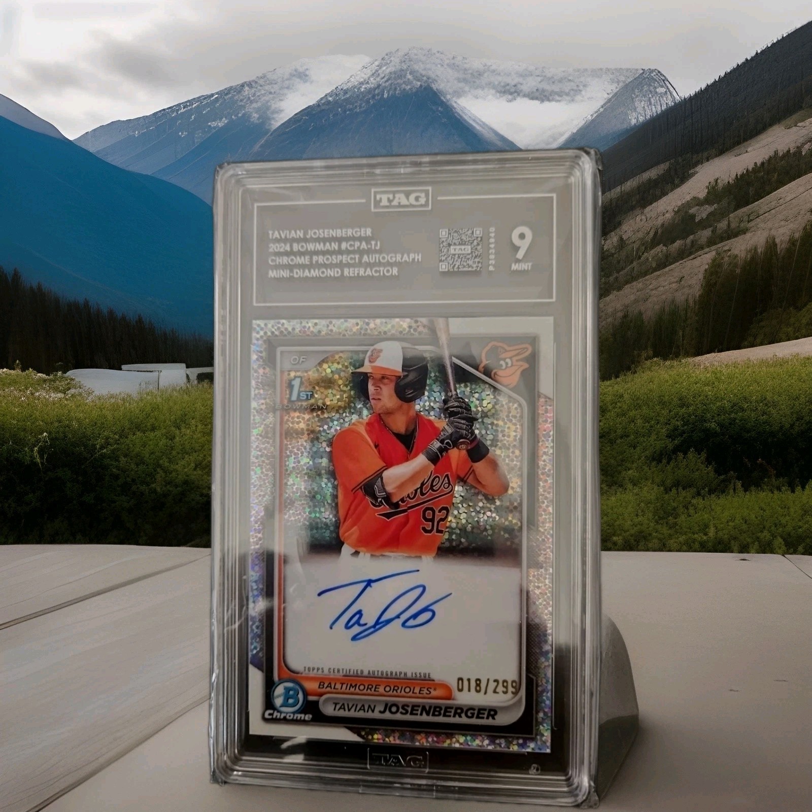 2024 Bowman - Chrome Prospect Autographs Tavian Josenberger #CPA-TJ Speckle /299
