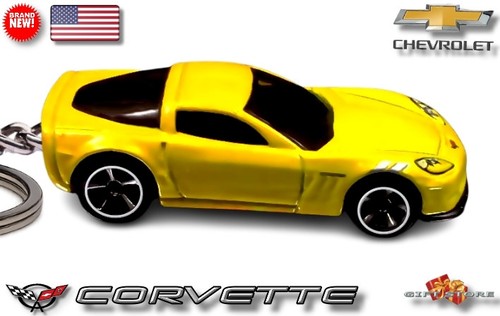 🎁🚦🆕 RARE KEY CHAIN YELLOW 2010 CHEVY CORVETTE C6 GRAND SPORT 💕NICE GIFT💕🎁 - Picture 10 of 19