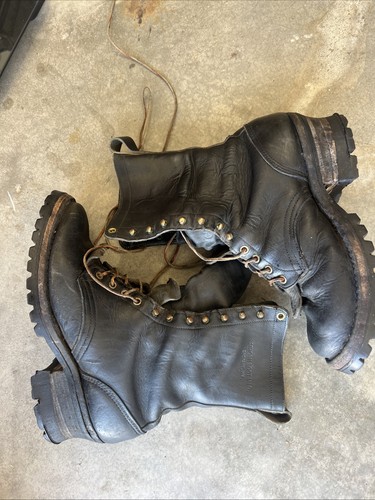 White’s Hathorn Explorer Wildland Fire Fighter Boots Work Black Mens ReSoled 9D - Picture 3 of 10