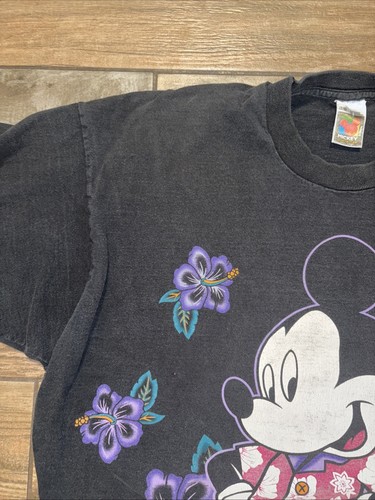 Vintage Mickey Mouse Jerry Leigh Single Stitch T Shirt Hawaiian Aloha one size - Picture 3 of 21