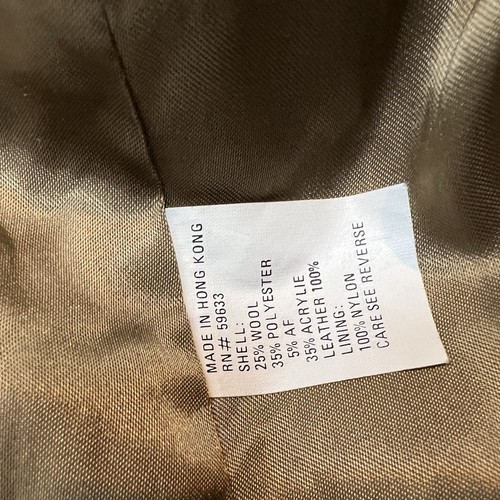 Vintage Boys Kids Sz 5 Green Plaid Tweed Brown Leather Elbow Patch Blazer Jacket - Picture 11 of 11