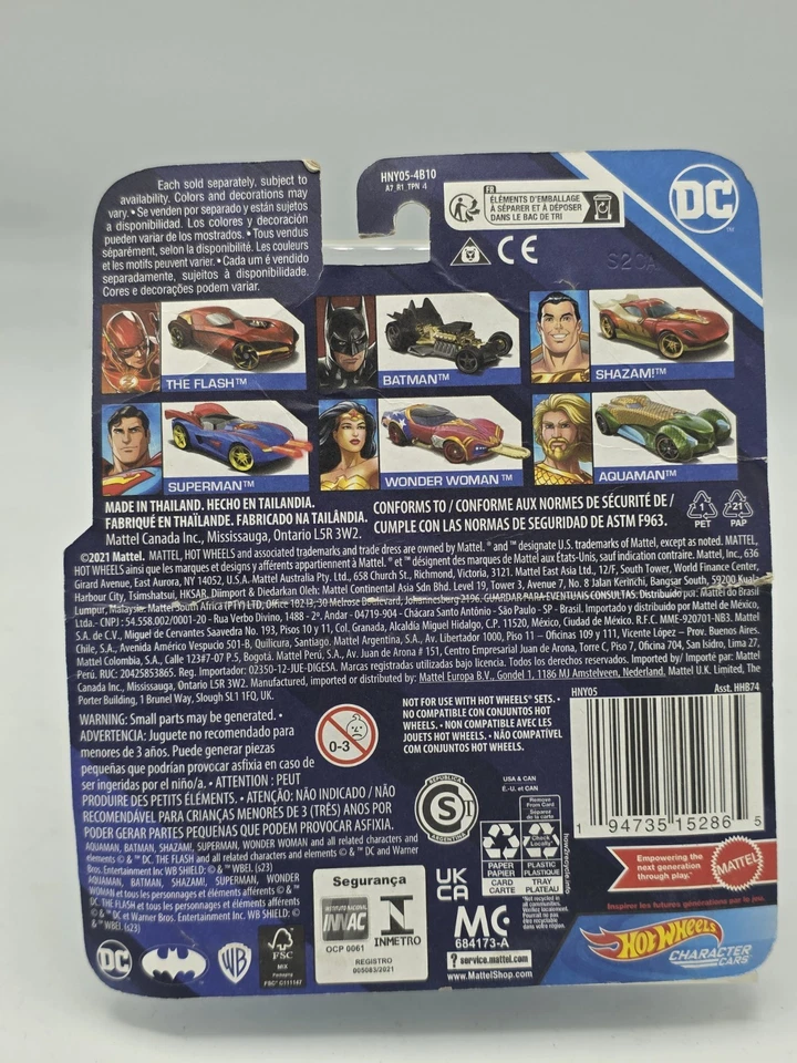 Coche Personaje Hot Wheels DC AQUAMAN Escala 1/64 (2021, Mattel) HNY05-4B10 Foto 2 de 2