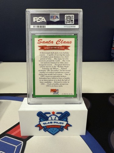 1992 Pro Set Santa Claus Spirit Of The Season PSA 8 NM-MT - Picture 2 of 2