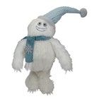 Northlight 14.5" Plush White and Blue Standing Tabletop Yeti Christmas Figure