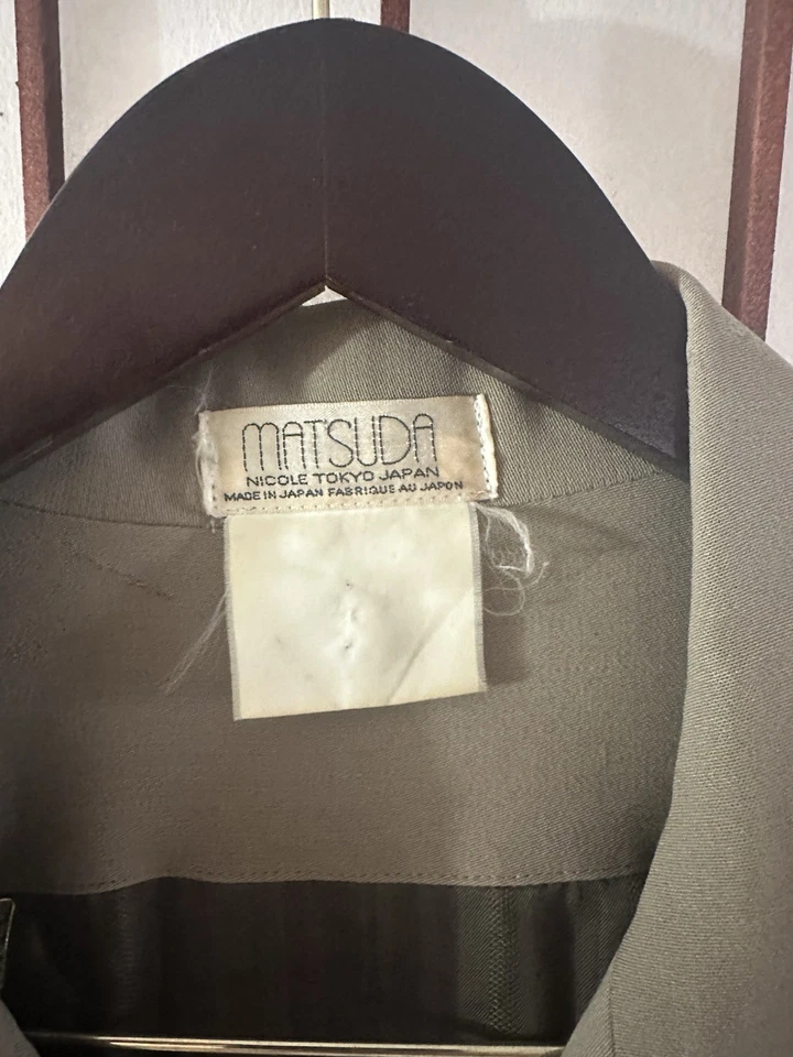 Chaleco Matsuda Unisex, Vintage Color Oliva, Talla Mediana Foto 3 de 4