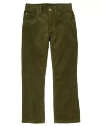 GYMBOREE SNOW LEGEND OLIVE GREEN CORDUROY PANTS 5 7 12 NWT