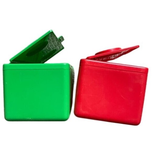 Chubs Baby Wipes Container Empty Stacking Block Storage Green Red VTG Set - Picture 4 of 10