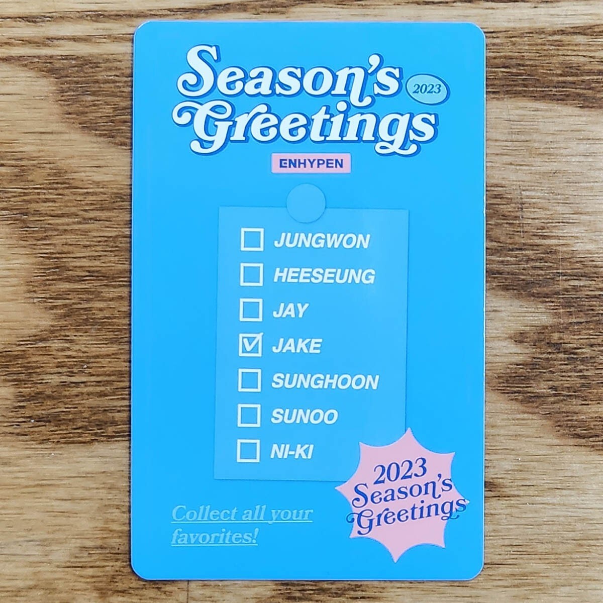 Jake Official Photocard Enhypen 2023 Season's Greeting