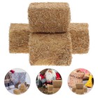 12Pcs Mini Hayrick Ornament Faux Hay Bales for Dolls House Decoration