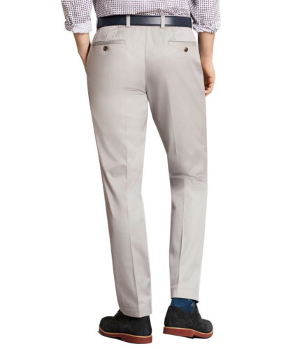Brooks Brothers Men's Milano Fit Tech Chino Pants, Light Grey 38W x 30L 5108-9 - Picture 2 of 2