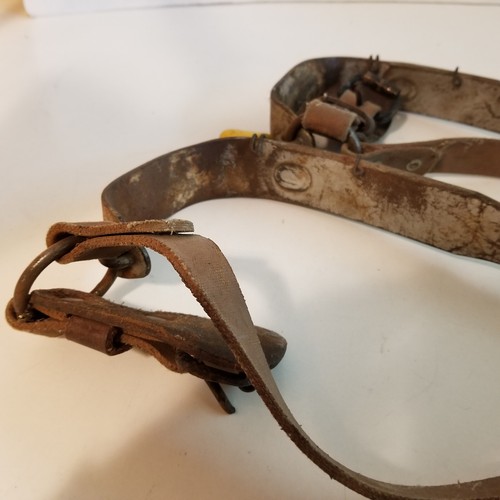 Bell System Buckingham Mfg Pole Climbers Pikes con protezioni originali Vntg anni 50-60?? - Foto 9 di 18