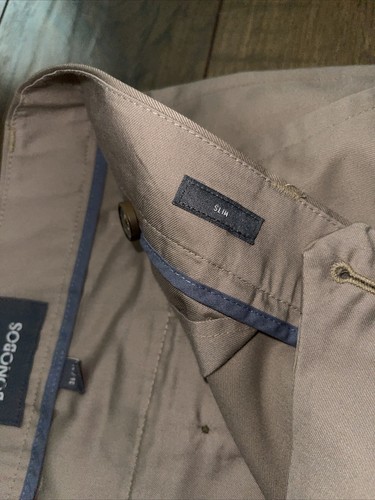 Pantalones de golf Bonobos Performance elásticos para hombre 36x30 caqui algodón preppy + spandex - Imagen 4 de 9
