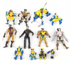 Lot-of-12-Wolverine-Marvel-X-Men-Action-Figures-Transformer-Collectible-Vtg