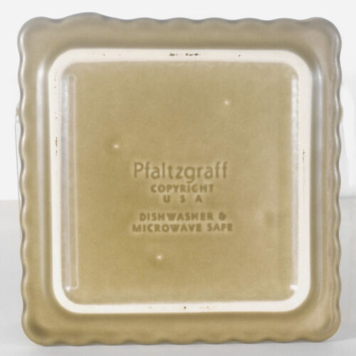 Trivet cuadrado vintage Pfaltzgraff arte popular 5 1/2" borde trenzado EE. UU. - Imagen 3 de 3