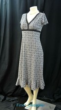 AT Ann Taylor LOFT knit dress slinky jersey travel ruffle flutter Slv 2 S NEW 