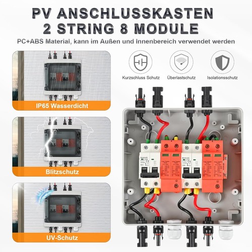 Überspannungsschutz Blitzschutz LS Trennschalter PV Anlage Anschlusskasten IP65 - Bild 5 von 7