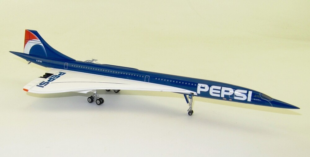 Caja Azul B-ul - 001 1 200 Air France Concorde 101 F-BTSD Pepsi Con Soporte Caja Azul B-ul - 001 1 200 Air France Concorde 101 F-BTSD Pepsi Con Soporte