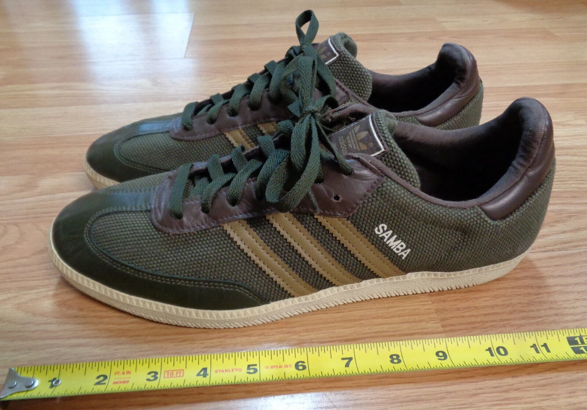 Adidas HEMP SAMBA Shoes Mens Size 11 US GREEN Brown soccer, skateboard | eBay