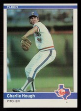 1984 Fleer Charlie Hough #419 Texas Rangers Baseball Card