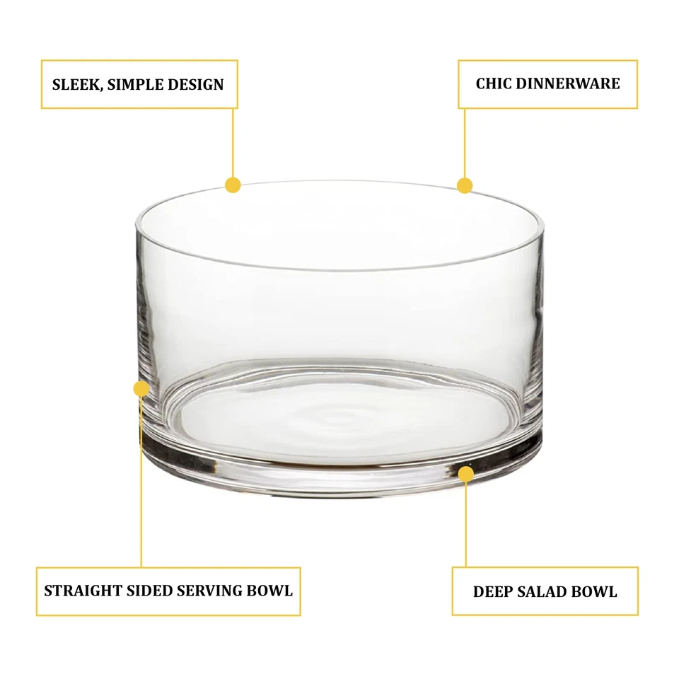 Салатница Artland Simplicity, 9 дюймов, подходит для посудомоечной машины - прозрачная - Изображение 4 из 4