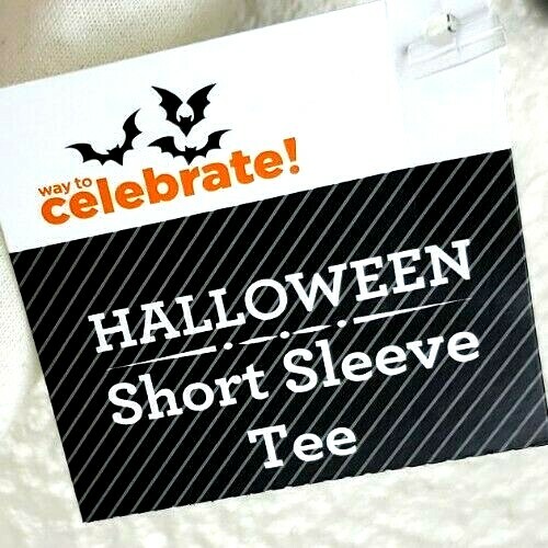 Toddler Boys Cream & Grey Halloween Jack O Lantern Pumpkin Bandit T-Shirt Top 4T - Picture 4 of 8
