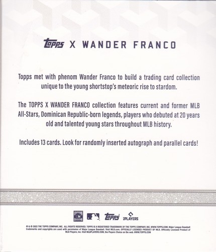 Albert Pujols CARDINALS 2022 TOPPS X Wander Franco 36 LEYENDAS DE BEISBOL 3/99 - Picture 5 of 5
