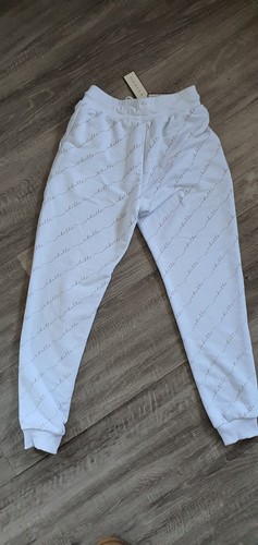 O Dolls Ladies White Joggers With logo brown/Gold writing Size 10 - Picture 6 of 7