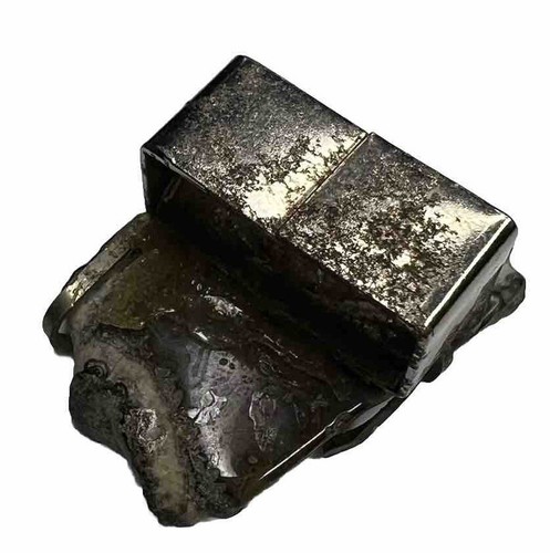Pañuelo deslizable de madera petrificada BSA metal plateado NS-339 - Imagen 2 de 4