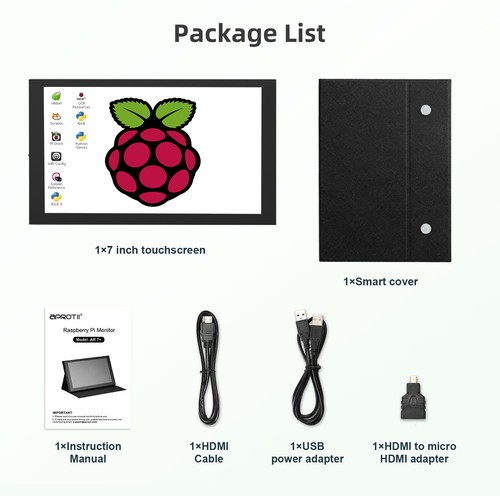 7“ HDMI IPS Touch Monitor Touchscreen Display 1024x600 Screen for Raspberry Pi 5 - Picture 8 of 8