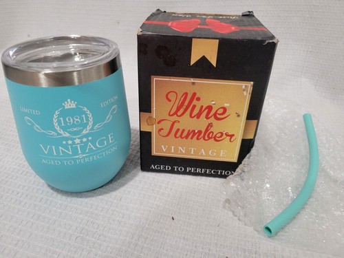 Wine tumbler 1981 logo 12 ounce