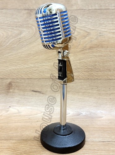 Professional Antique Replica Dynamic Vintage Metal Grill Microphone With Stand. - Picture 4 of 11